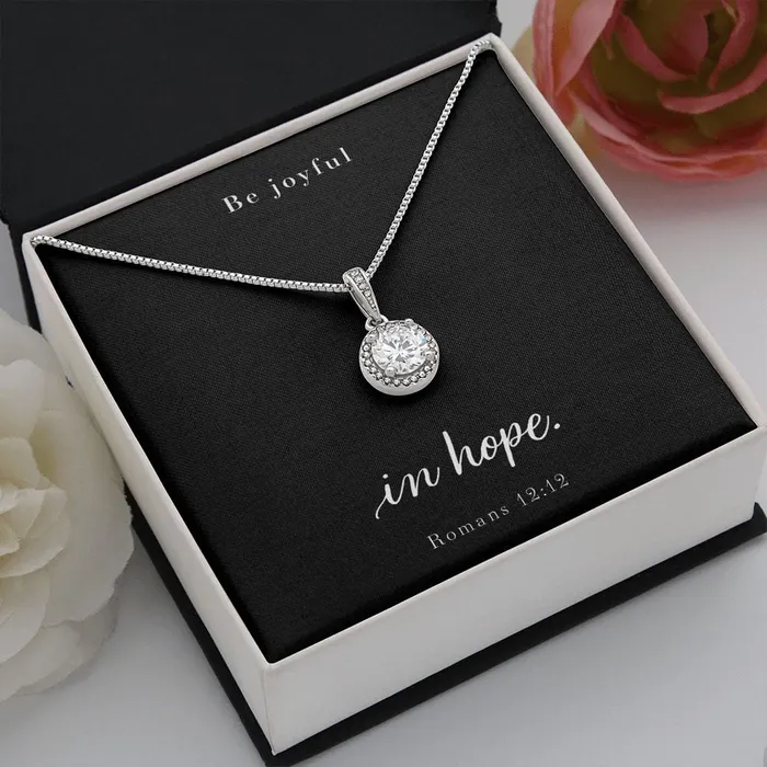 ShineOn Fulfillment Necklaces Cushion Cut Cubic Zirconia Crystal Necklace Romans 1212