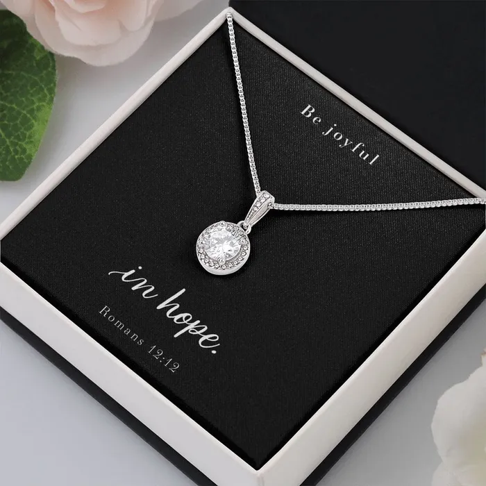 ShineOn Fulfillment Necklaces Cushion Cut Cubic Zirconia Crystal Necklace Romans 1212