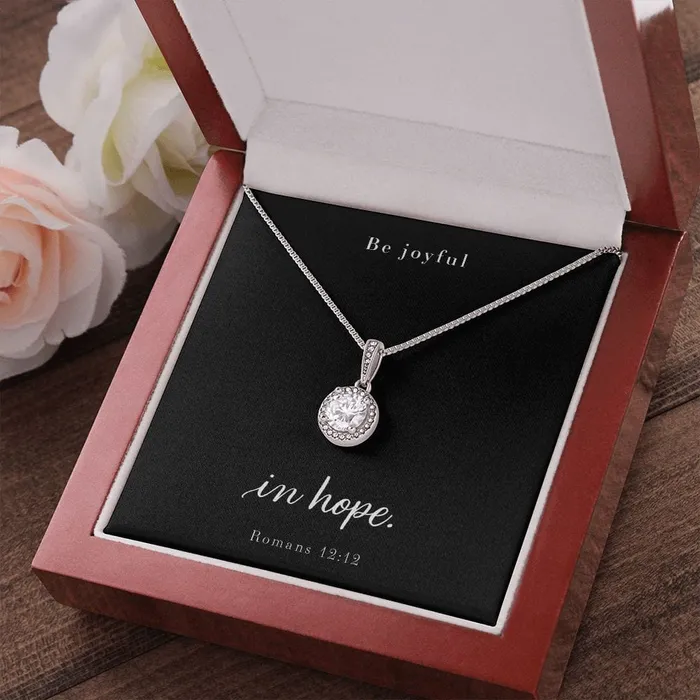 ShineOn Fulfillment Necklaces Cushion Cut Cubic Zirconia Crystal Necklace Romans 1212