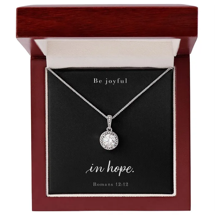 ShineOn Fulfillment Necklaces Cushion Cut Cubic Zirconia Crystal Necklace Romans 1212