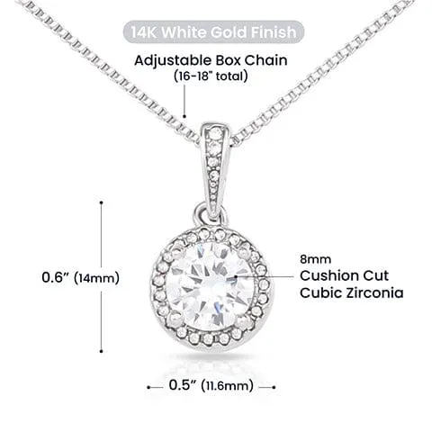 ShineOn Fulfillment Necklaces Cushion Cut Cubic Zirconia Crystal Necklace Romans 1212