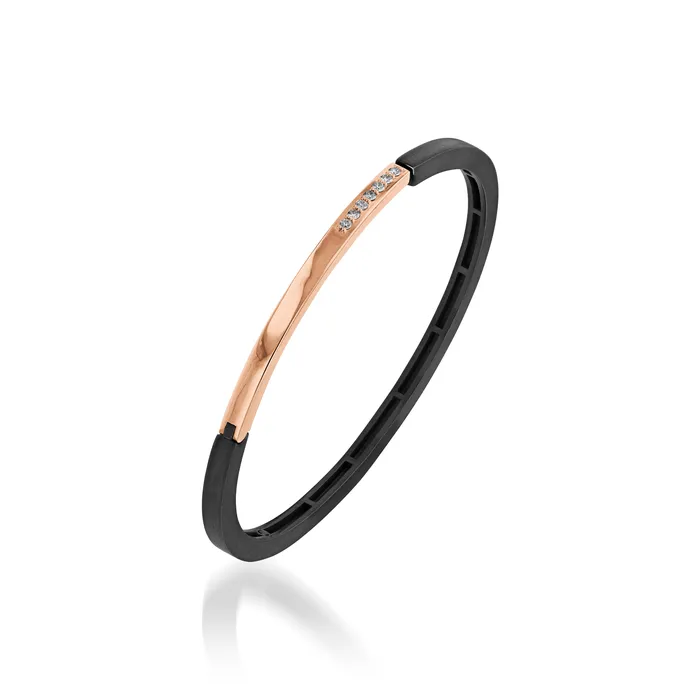 Shop John Atencio Bracelets Duplex Pave Diamond Hinged Cuff Bracelet