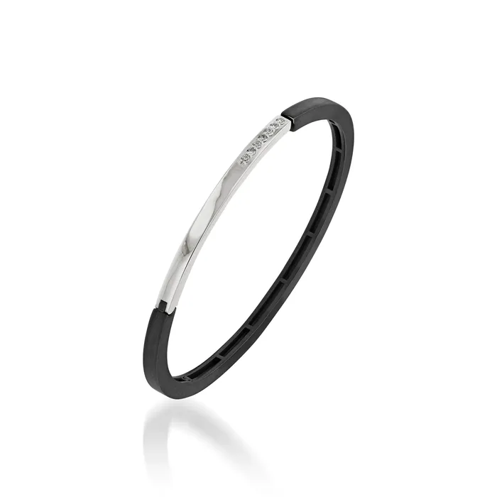 Shop John Atencio Bracelets Duplex Pave Diamond Hinged Cuff Bracelet