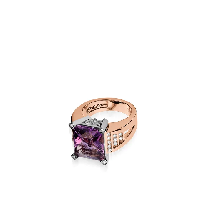 Signature Amethyst and Diamond Ring John Atencio Rings Signature Amethyst and Diamond Ring John Atencio Rings