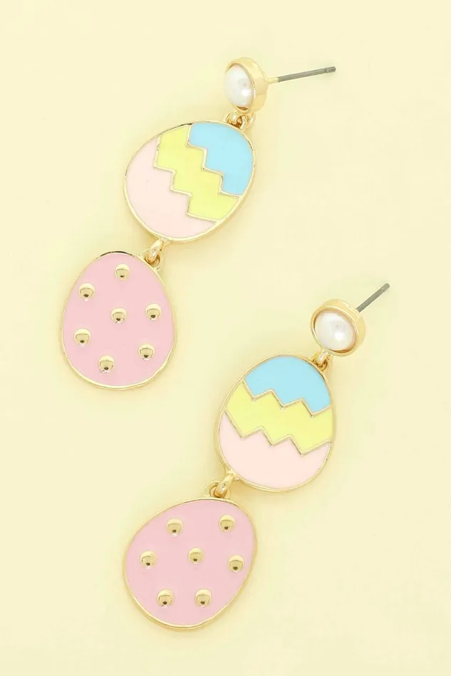 Something Special LA Earrings EASTER EGG ENAMEL COATED DANGLE EARRINGS