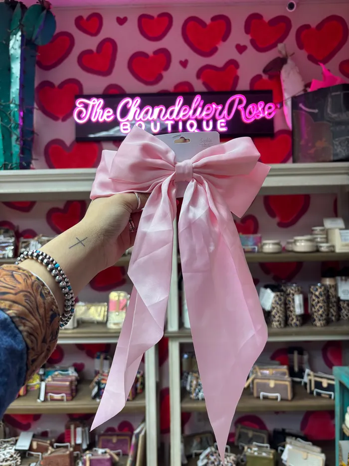 Something Special LA Necklaces FASHION FABRIC BOW RIBBON BARRETTE HAIR CLIP PINK Something Special LA Necklaces FASHION FABRIC BOW RIBBON BARRETTE HAIR CLIP PINK