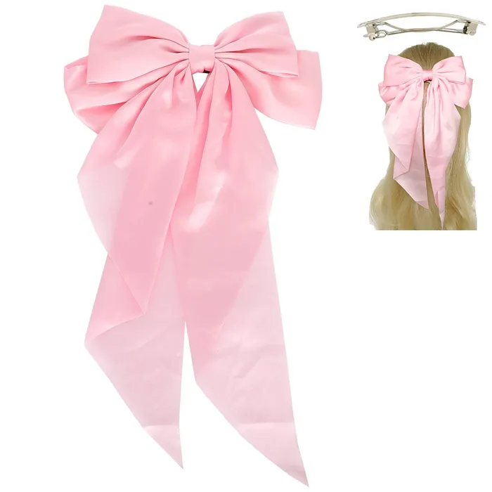 Something Special LA Necklaces FASHION FABRIC BOW RIBBON BARRETTE HAIR CLIP PINK Something Special LA Necklaces FASHION FABRIC BOW RIBBON BARRETTE HAIR CLIP PINK