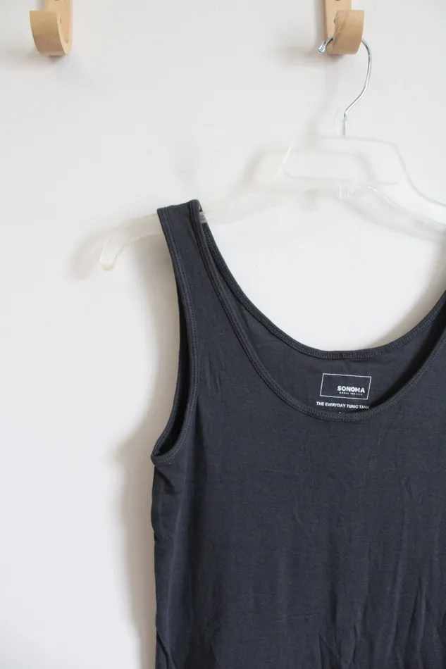 Sonoma NEW Sonoma Gray Everyday Tunic Tank M Earrings