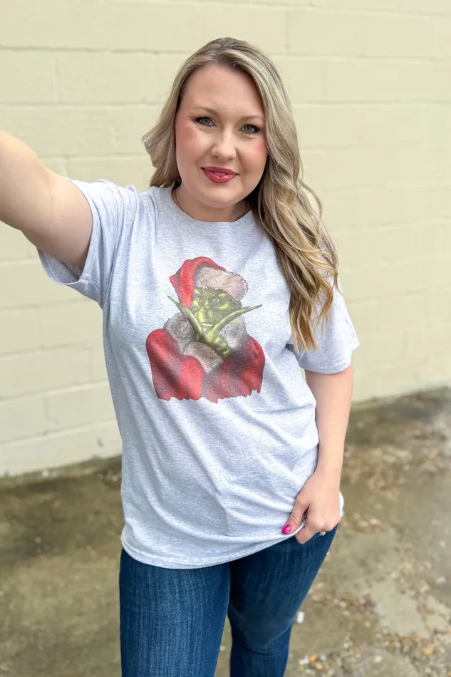 Southern Chic Earrings The Mean One Graphic Tee Grey