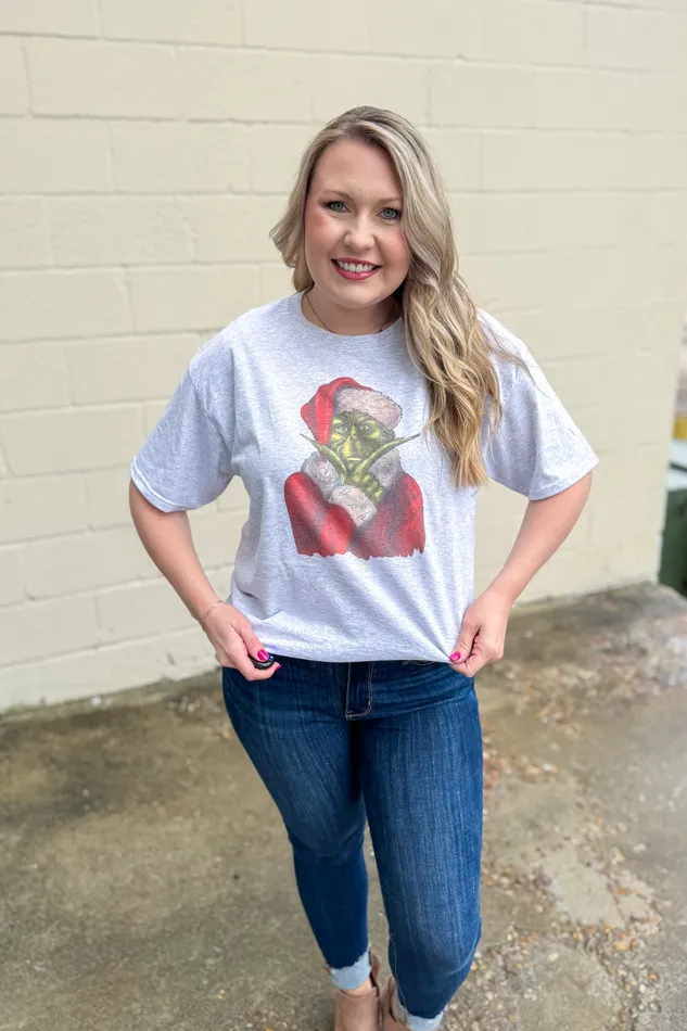 Southern Chic Earrings The Mean One Graphic Tee Grey