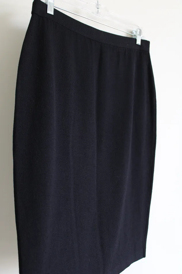 St John Basics Black Knit Skirt 10 St John Rings