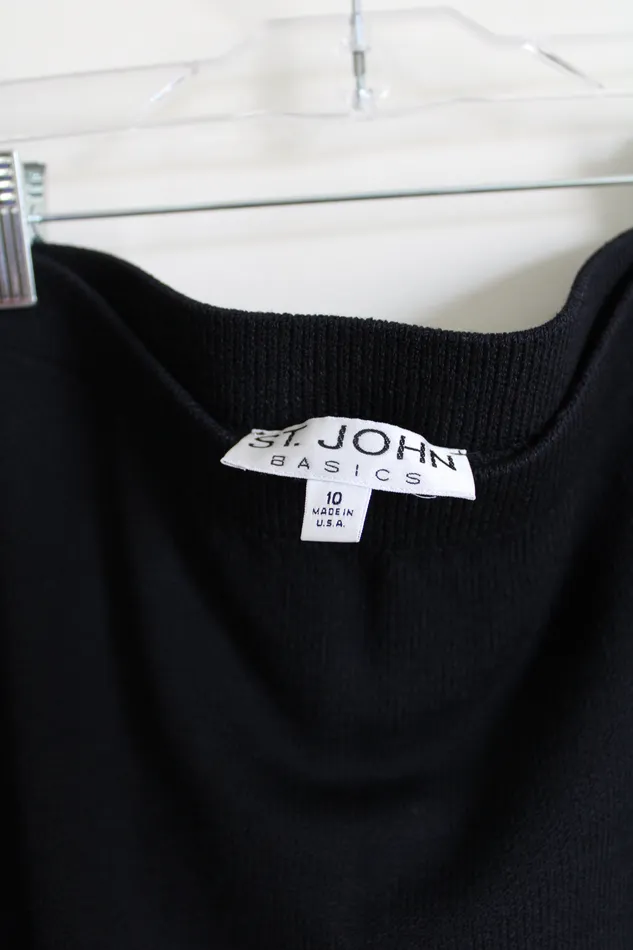 St John Basics Black Knit Skirt 10 St John Rings
