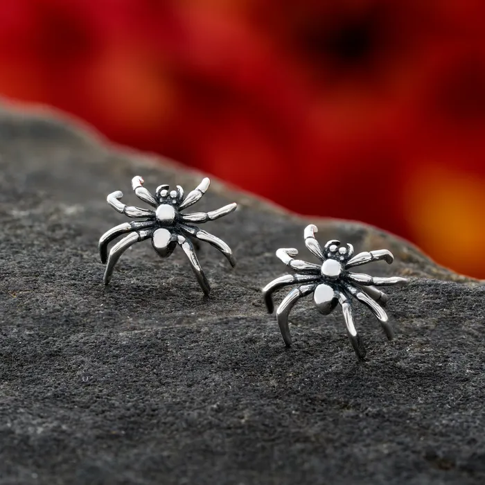 Sterling Silver Tiny Spider Studs Chadds Ford Jewelry Rings