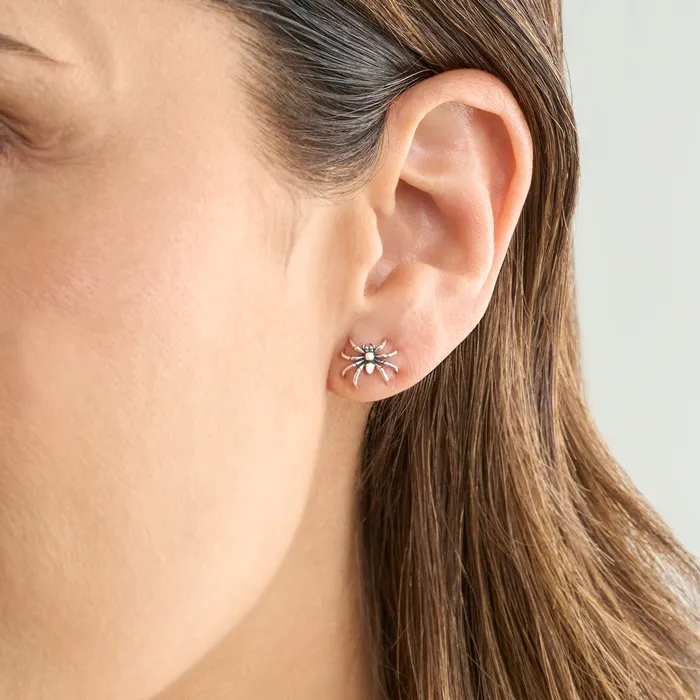 Sterling Silver Tiny Spider Studs Chadds Ford Jewelry Rings