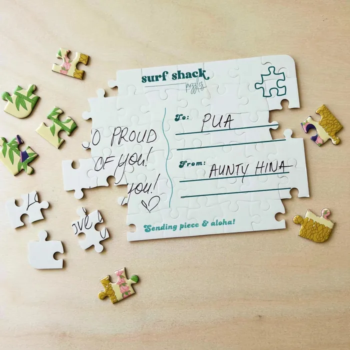SURFSHACKPUZZLE Earrings Surf Shack Oh What Fun Puzzle Postcard 48 Pieces