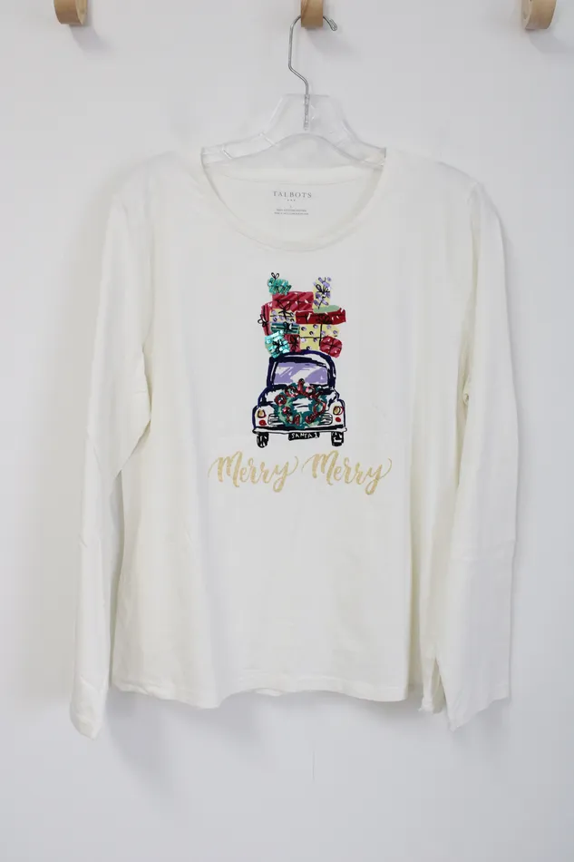Talbots Earrings Talbots Christmas Merry Long Sleeved Shirt L