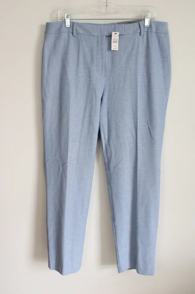 Talbots Rings NEW Talbots High Waist Straight Blue Pant 14W