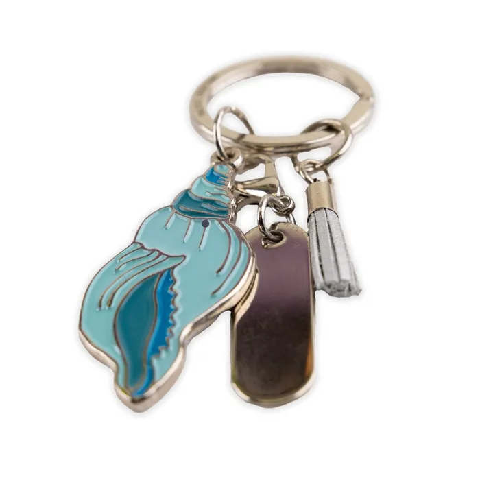 TANKSTREAM Rings Pacific Creations SilverEnamel Shell KeychainFob