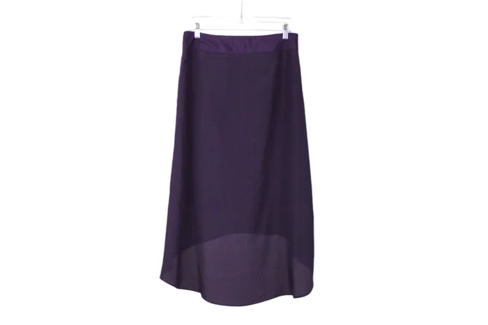 The Limited Purple High Low Skirt M The Limited Earrings