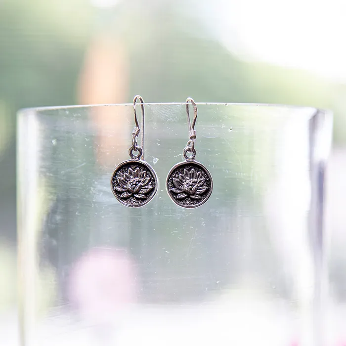 Tiger Mountain Earrings Raised Lotus Earrings