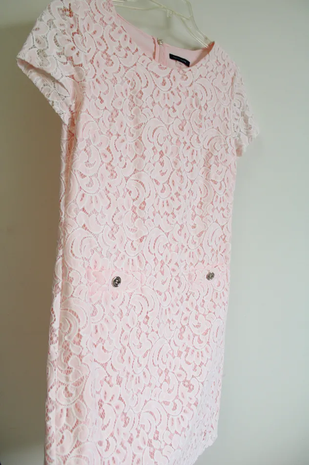 Tommy Hilfiger Earrings Tommy Hilfiger Pink Lace Dress 12