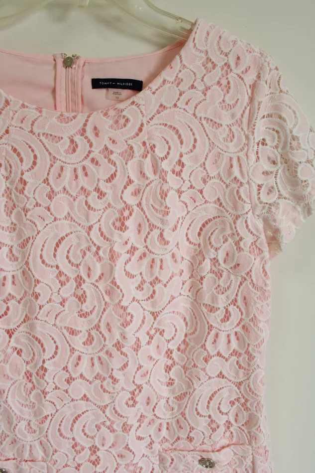 Tommy Hilfiger Earrings Tommy Hilfiger Pink Lace Dress 12