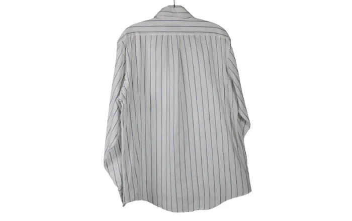 Traditional Classics Rings Traditional Classic White Blue Striped Shirt 16 12 3435