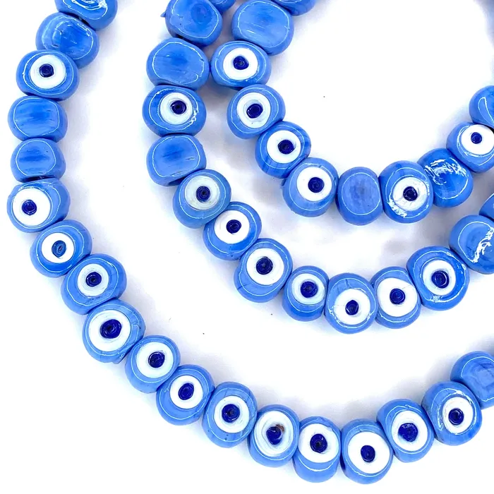 Traditional Turkish Artisan Handmade Glass Evil Eye Beads Large Hole Evil Eye Glass Beads 10 Beads per pack Peppy Beads Necklaces Traditional Turkish Artisan Handmade Glass Evil Eye Beads Large Hole Evil Eye Glass Beads 10 Beads per pack Peppy Beads Necklaces