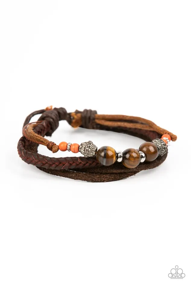 Tundra Tracker Orange Paparazzi Accessories Earrings