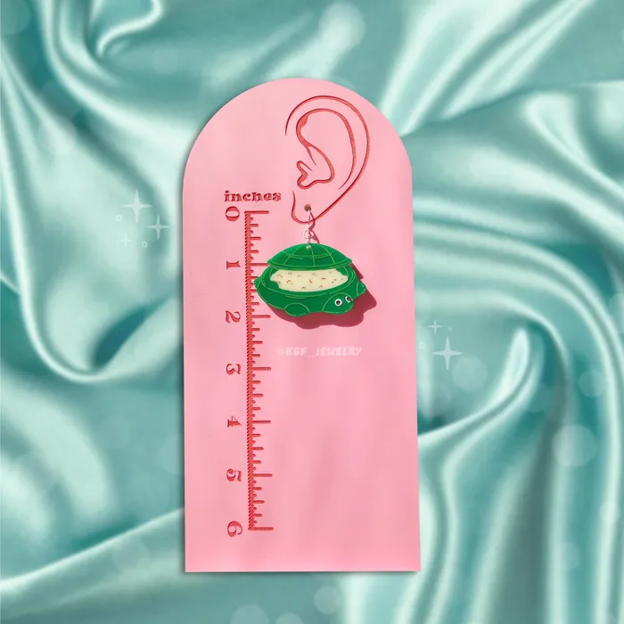 Turtle Sandbox Acrylic Earrings Keychain Pin KGF Jewelry Earrings Turtle Sandbox Acrylic Earrings Keychain Pin KGF Jewelry Earrings