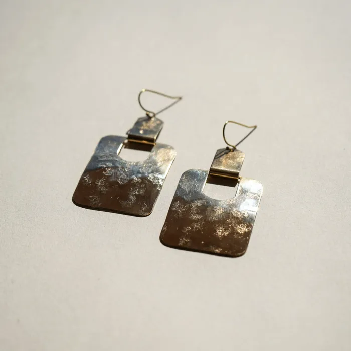 Twisted Silver Earrings NILE Earrings