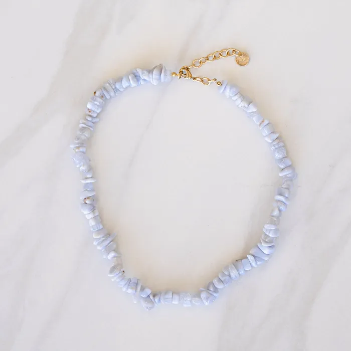 Twisted Silver Necklaces CHIP BEAD Necklace