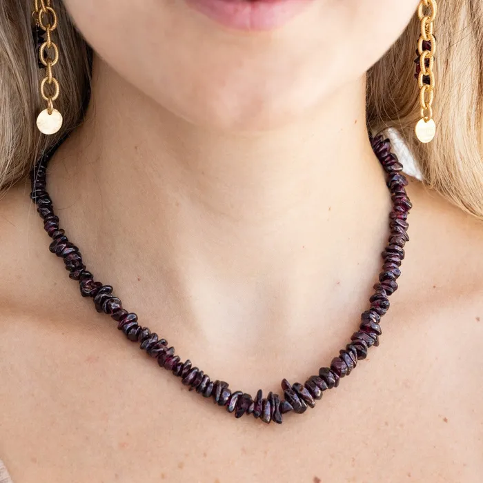Twisted Silver Necklaces CHIP BEAD Necklace