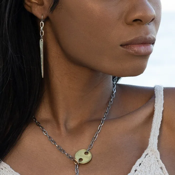 Twisted Silver TINE Earrings Earrings