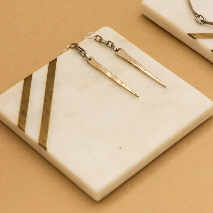 Twisted Silver TINE Earrings Earrings
