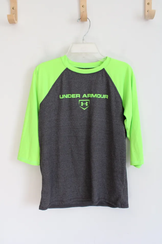 Under Armour Earrings Under Armour Loose Fit Gray Neon Green Baseball Tee L 1416 Under Armour Earrings Under Armour Loose Fit Gray Neon Green Baseball Tee L 1416