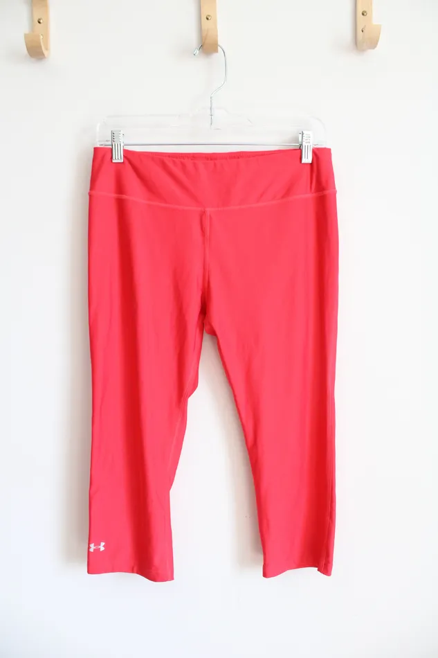 Under Armour Earrings Under Armour Red Orange Athletic Capri Leggings M