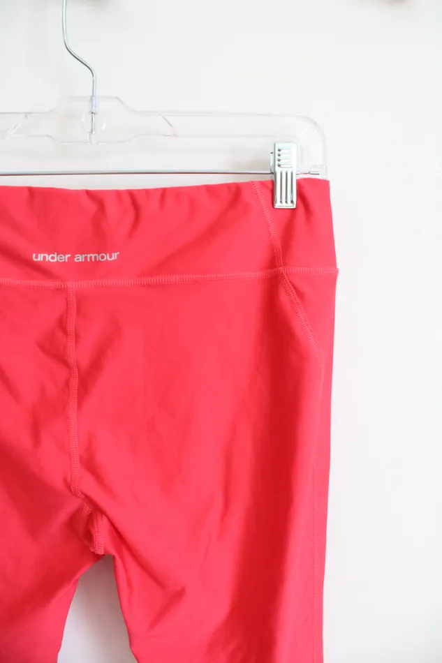 Under Armour Earrings Under Armour Red Orange Athletic Capri Leggings M