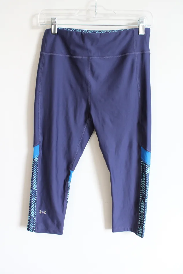 Under Armour Rings Under Armour Compression Blue Capri Legging M