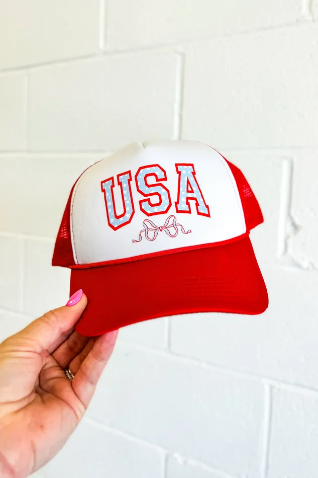 USA Bow Foam Trucker Hat JL Franklins Rings