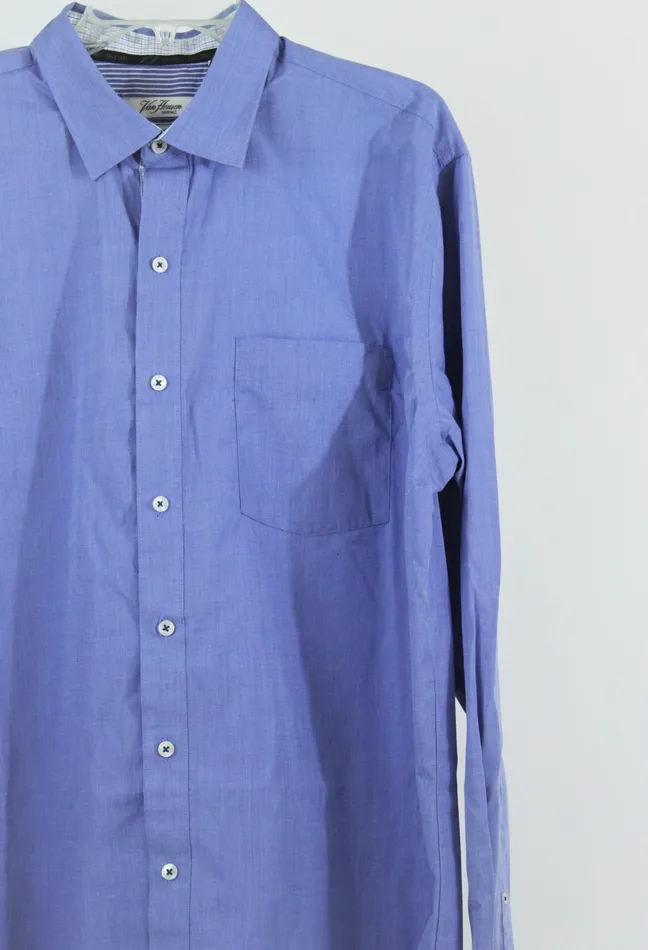 Van Heusen Classic Fit Blue Button Down Shirt L Van Heusen Rings