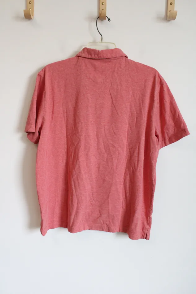 Van Heusen Coral Classic Fit Polo Shirt L Van Heusen Earrings