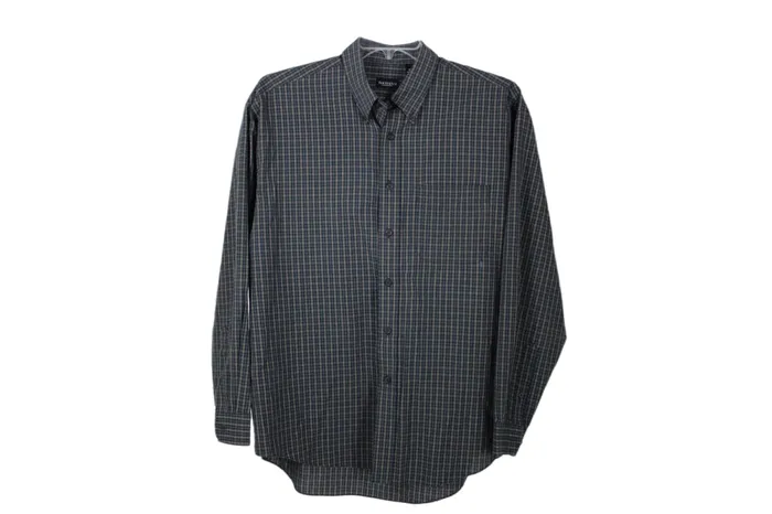 Van Heusen Earrings Van Heusen Green Plaid Shirt L 1616 12