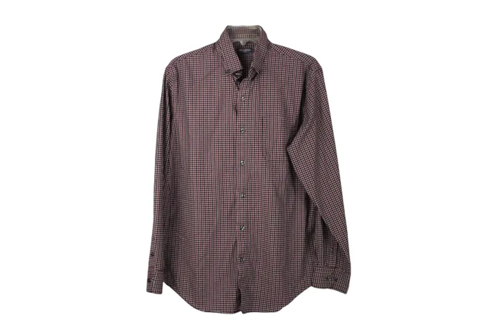 Van Heusen Van Heusen Flex Red Plaid Shirt M 1515 12 Earrings