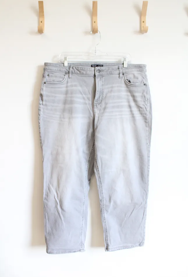Vera Wang Earrings Simply Vera Wang Relaxed Boyfriend Crop Gray Jeans 18
