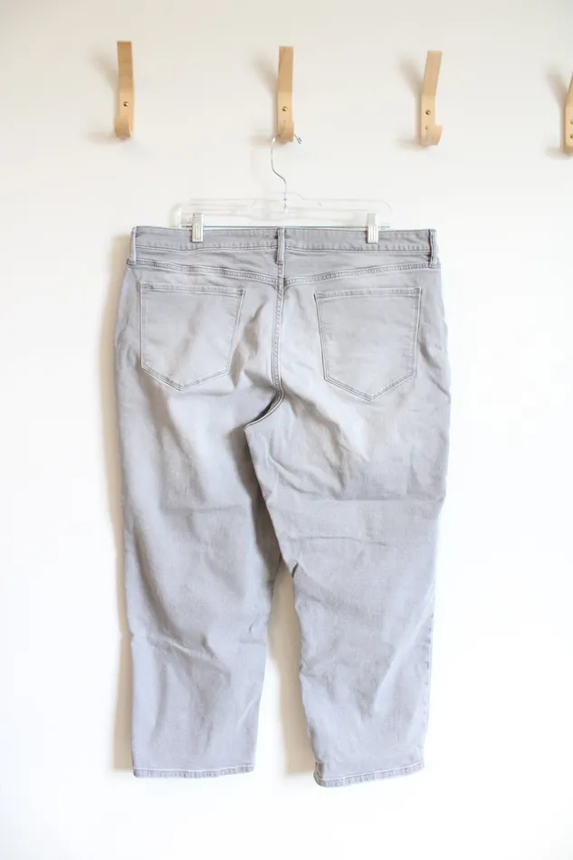 Vera Wang Earrings Simply Vera Wang Relaxed Boyfriend Crop Gray Jeans 18