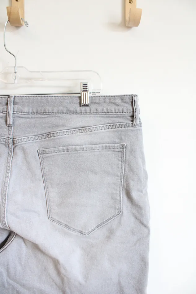 Vera Wang Earrings Simply Vera Wang Relaxed Boyfriend Crop Gray Jeans 18