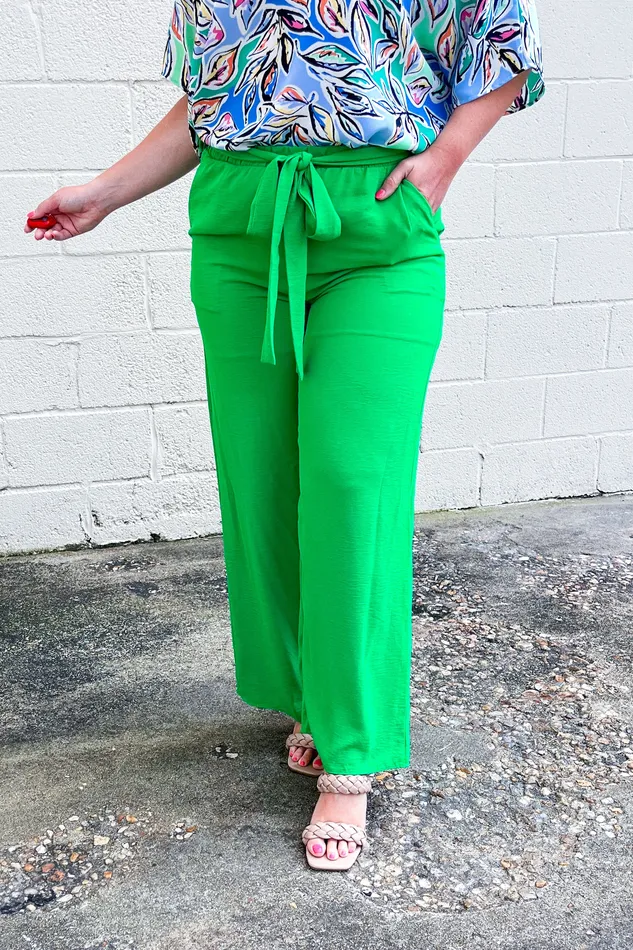 Walk On By Pants Kelly Green Spin USA Earrings