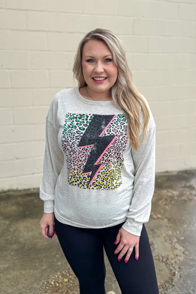 Wild Lightning Pullover Top Heimish Earrings