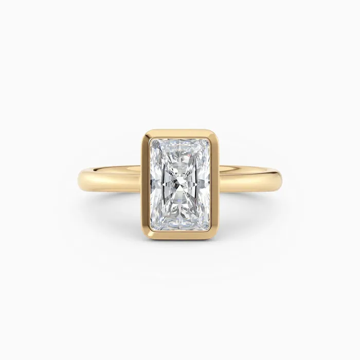 Winnie Cathedral Radiant Bezel Engagement Ring Honey Jewelry Co Rings